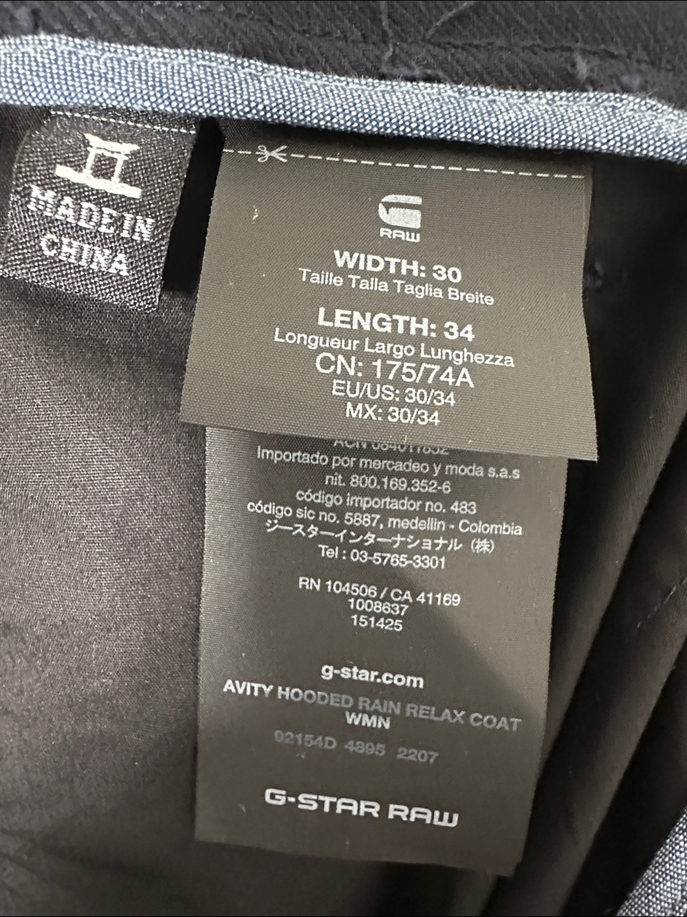NWT G-Star Raw Women’s Sturwed Mazarine Blue Delon Check Chino Pants Size 10 - Picture 11 of 11